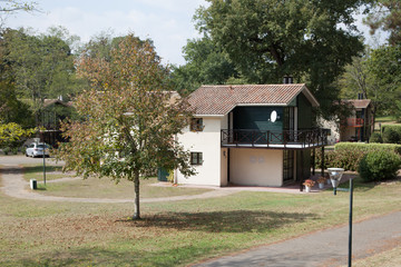 Fototapeta na wymiar View of the exterior of a beautiful modern house