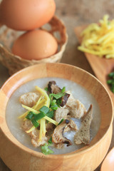 rice porridge with minced pork