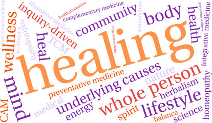 Fototapeta premium Healing Word Cloud