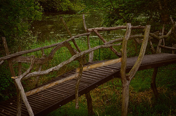 Bridge in the bush near the water