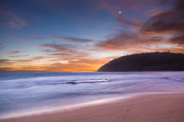 Sunrise at Moloa'a Beach, Kauai, Hawaii