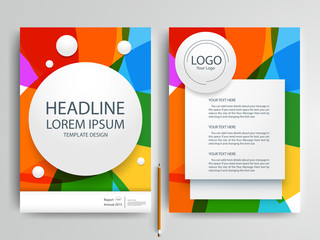 Abstract vector modern flyers brochure / annual report /design templates / stationery with white background in size a4