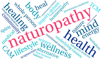 Obraz premium Naturopathy Word Cloud