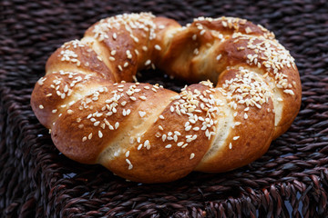 Bagels with sesame seeds