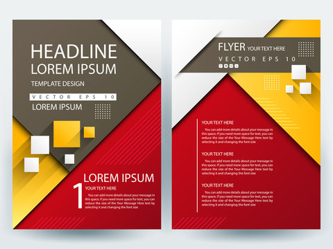Abstract vector modern flyers brochure / annual report /design templates / stationery with white background in size a4