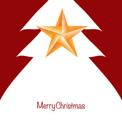 Christmas tree with star card