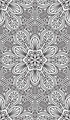 Seamless Abstract Tribal Pattern. Hand Drawn Ethnic Texture. Vec