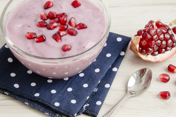 Yogurt with pomegranate