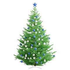 Christmas fir tree isolated 3d render