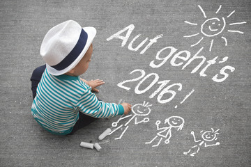 Kinderzeichnung - Auf geht`s 2016