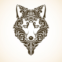 Fox with decorative ornament.