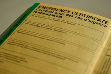 Impfausweis - Emergency Certificate