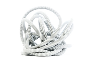 Corrugated pipe isolated on a white background