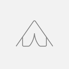 Tent line icon.