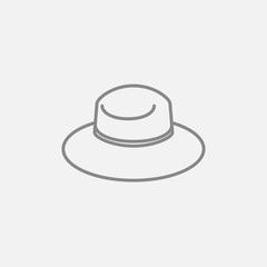 Summer hat line icon.