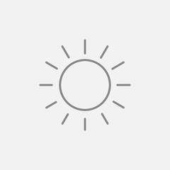 Sun line icon.