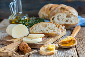 Homemade wheat bread.