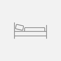 Bed line icon.