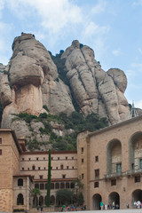 Монастырь и горы Монсеррат. Каталония, Испания.
