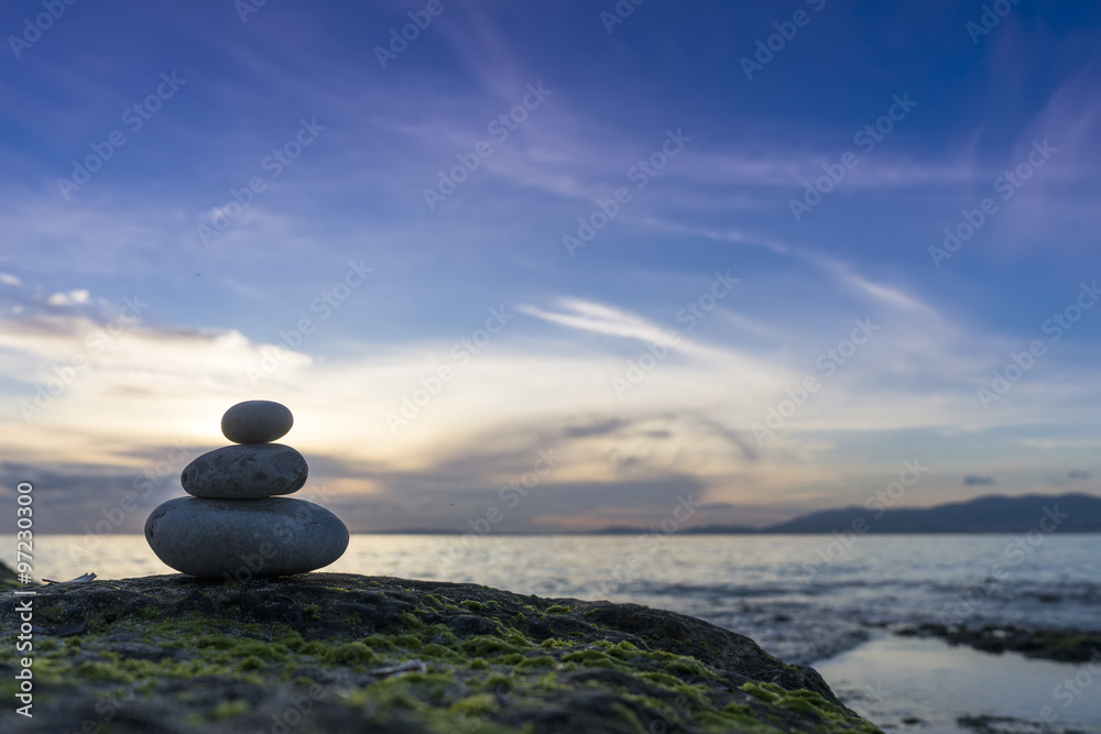 Wall mural zen stones