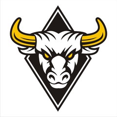 Bull yellow horn emblem