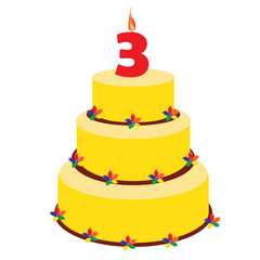 Third birthday cake