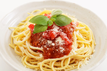 おいしそうなミートソーススパゲティ