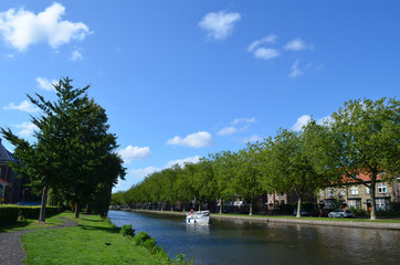 Channel in Dutch city of Delft