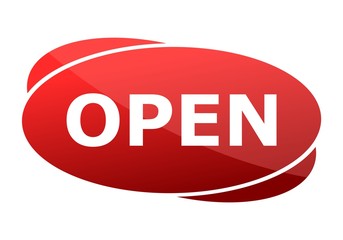 Open Red sign