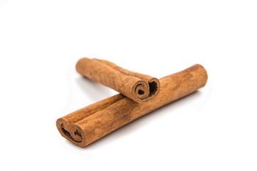 Cinnamon sticks isolated