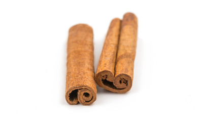 Cinnamon sticks isolated