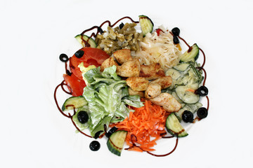 organic geflügelbrust salat isoliert balsamico close up mixed