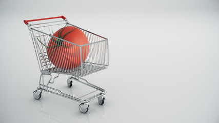 shopping cart with tomatoes