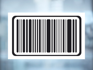 bar code on color background. Vector image