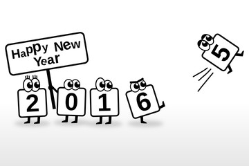 Happy New Year 2016 Toon
