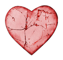 Isolated Bleeding Heart Concept - obrazy, fototapety, plakaty