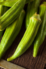 Fototapeta premium Fresh Green Organic Okra