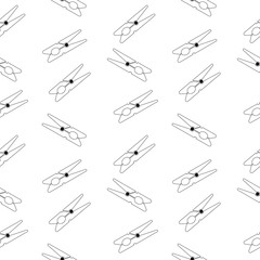 Clothes pin seamless pattern.