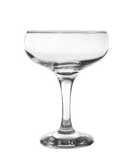 Empty cocktail glass isolated on white