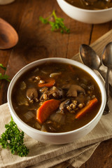 Homemade Mushroom Barley Soup