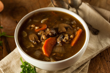 Homemade Mushroom Barley Soup