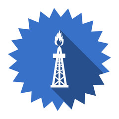 gas blue flat icon