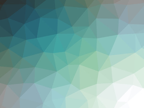Teal blue green gradient polygon shaped background
