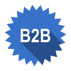 b2b blue flat icon
