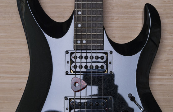 black guitar background