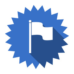 flag blue flat icon