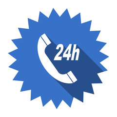 Fototapeta premium service blue flat icon