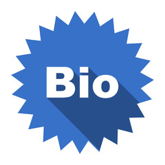 bio blue flat icon
