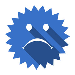 cry blue flat icon
