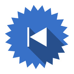 prev blue flat icon